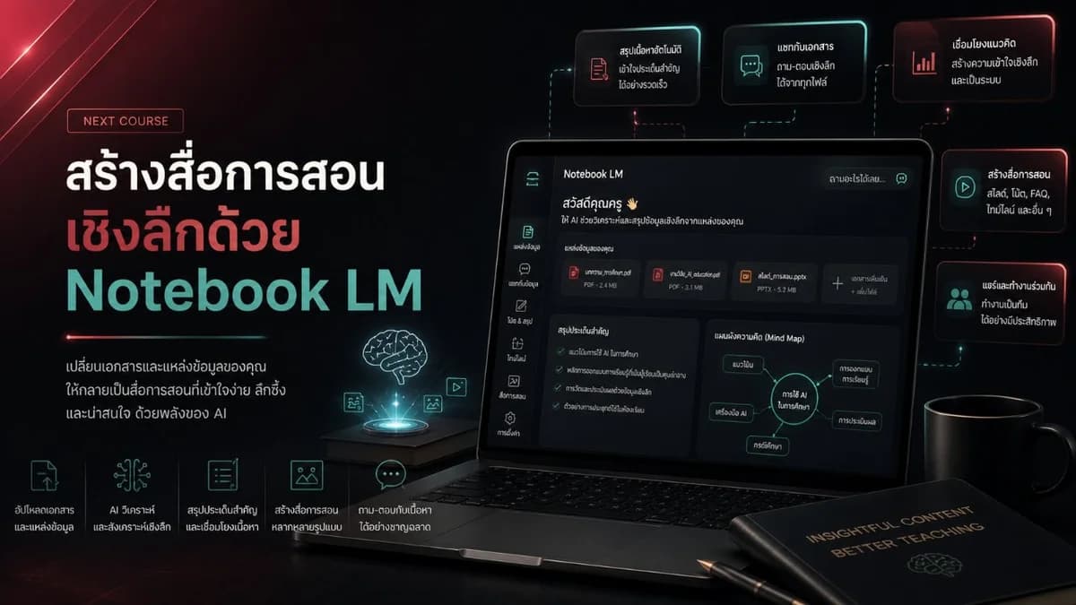 สร้างสื่อการสอนเชิงลึกด้วย Notebook LM